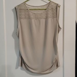 New York & Company Tan Blouse L